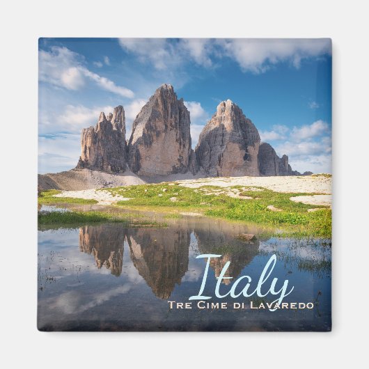Tre Cime di Lavaredo/Drei Zinnen Dolomite mountain マグネット (正面)