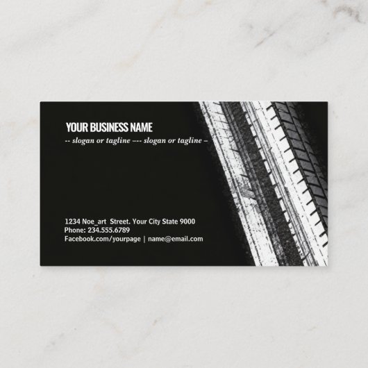 Tread Marks on Dark Canvas 名刺 (裏面)