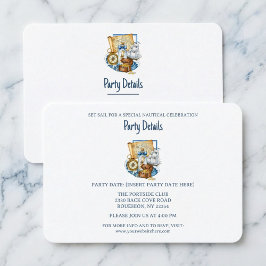 Treasure Chest Map Boat Birthday QR Code 出欠カード