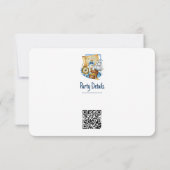 Treasure Chest Map Boat Birthday QR Code 出欠カード (裏面)
