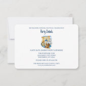 Treasure Chest Map Boat Birthday QR Code 出欠カード (正面)