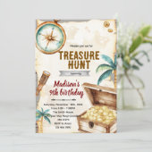 Treasure hunt birthday party theme invitation 招待状 (スタンド正面)