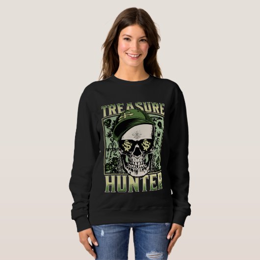 Treasure Hunter Metal detector Graffiti Detectoris スウェットシャツ (正面フル)