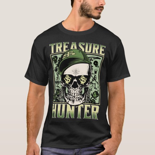 Treasure Hunter Metal detector Graffiti Detectoris Tシャツ (正面)