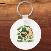 Treasure Hunter Pug St.Patrick's Day キーホルダー (正面)