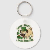 Treasure Hunter Pug St.Patrick's Day キーホルダー (裏面)