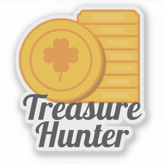 Treasure Hunter St Patrick's Day Gold Coins シール (正面)