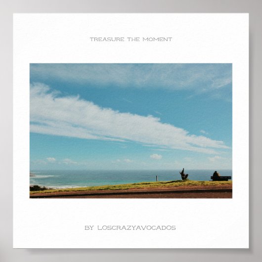 Treasure The Moment Man Bench Landscapeポスター ポスター (正面)