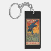 Treat 'em rough – 戦車に参加 キーホルダー (正面左)