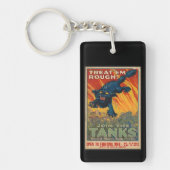 Treat 'em rough – 戦車に参加 キーホルダー (正面)