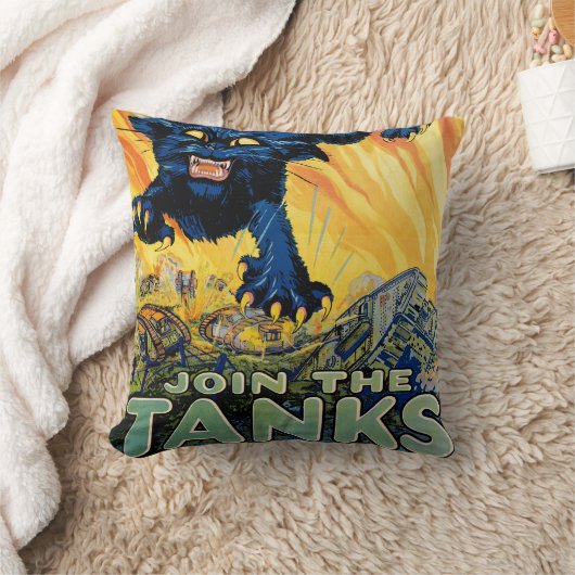 Treat 'em Rough - Join the Tanks クッション (ブランケット)