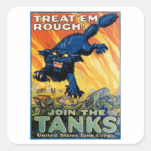 Treat 'em Rough - Join the Tanks スクエアシール (正面)