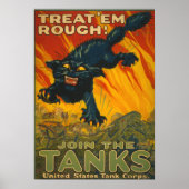 Treat 'em Rough - Join the Tanks ポスター (正面)