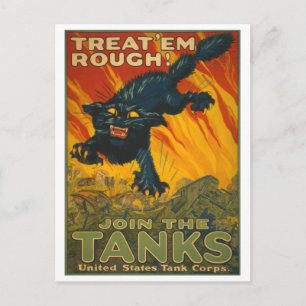 Treat 'em Rough - Join the Tanks ポストカード