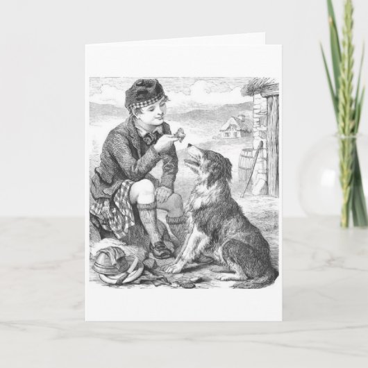 Treat for a Dog, Greeting Card カード (正面)