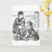 Treat for a Dog, Greeting Card カード (黄色い花)