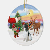 Treat for an English Springerスパニエル犬 セラミックオーナメント (左)