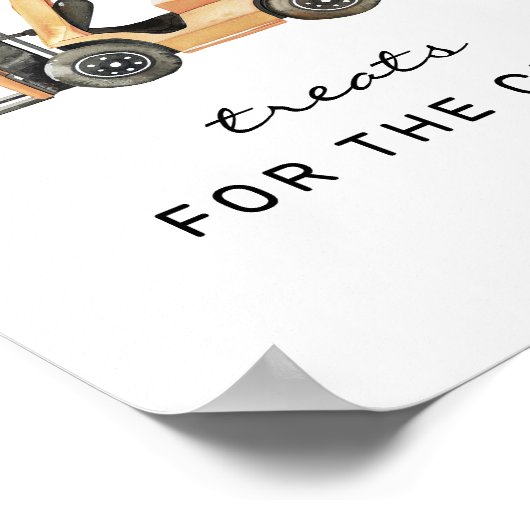 Treat for the Crew建築誕生日標識 ポスター (角)