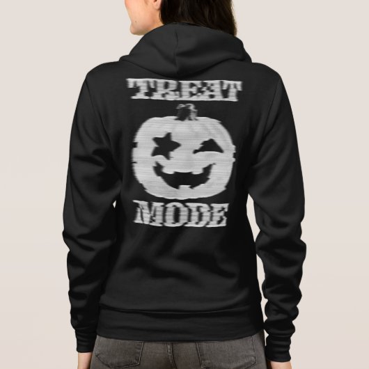 Treat Mode Glitchy Pumpkin Front & Back パーカ (裏面)