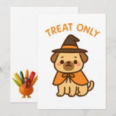 Treat Only: ハロウィンパップエディション 招待状 (正面/裏面)
