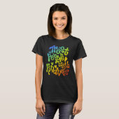 Treat People With Kindness Anti Bullying Rainbow P Tシャツ (正面フル)