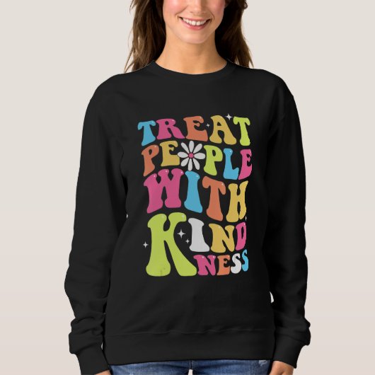 Treat People With Kindness Retro TPWK Inspirationa スウェットシャツ (正面)