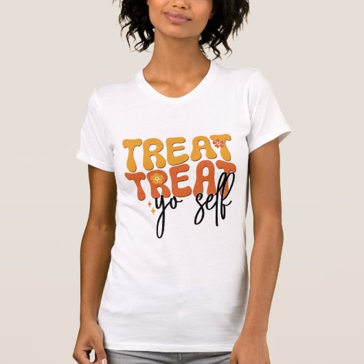 Treat Yo Self Self Care Mental Health Retro Typo Tシャツ (正面)