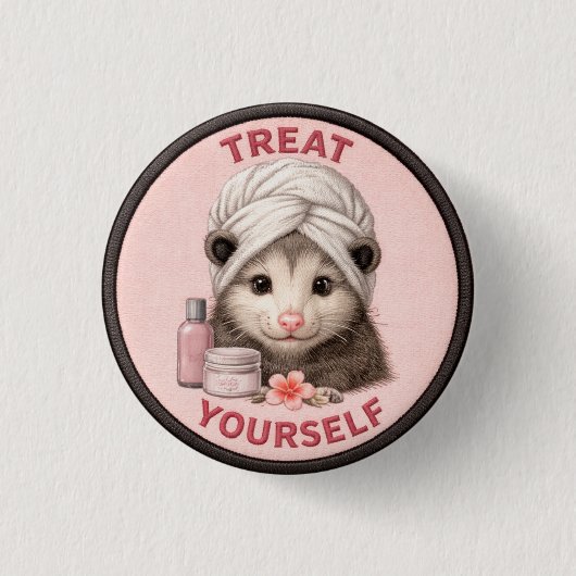 Treat Yourself 缶バッジ (正面)