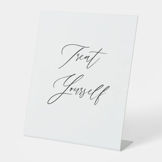 Treat Yourself Wedding Sign | Dessert Tabletop  台座サイン (正面)