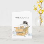 Treats First Pug移動カードを開梱します カード (黄色い花)