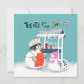 Treats For My Sweets Snowwoman Holiday Card 招待状 (正面)