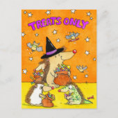 Treats Only - Hand-drawn Cartoon Halloween  ポストカード (正面)