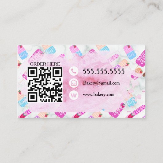 Treats Pretzels Baker Bakery Treats B 名刺 (裏面)