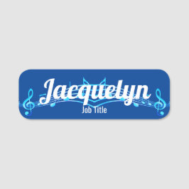 Trebleクレフ、 音符記号とスタッフミュージック名タグ 名札