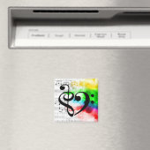 Trebleクレフ、 音符記号低音クレフ、 音符記号ハートヴィンテージシートMusic マグネット (インサイチュ (食洗機))