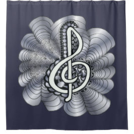 Trebleクレフ、 音符記号音楽愛好家ペルソナライズ シャワーカーテン