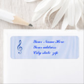 TREBLEクレフ、 音符記号-差出人住所ラベル ラベル (インサイチュ)