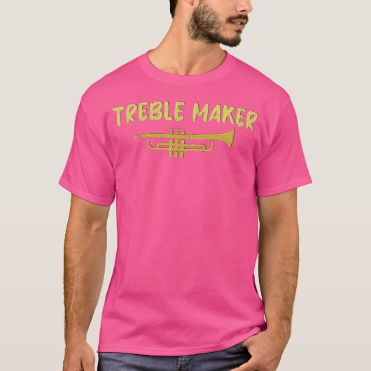 Treble おもしろい Maker – ジャズプントランペット Tシャツ (正面)