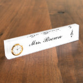 "Treble"銘板(時パーソナライズされた計付き) デスクネームプレート (側面)