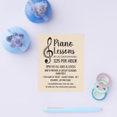 Treble Clef, Keyboard, Piano Lessons Advertising チラシ (シングル)