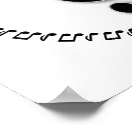 Treble Clef Music Note Design ポスター (角)