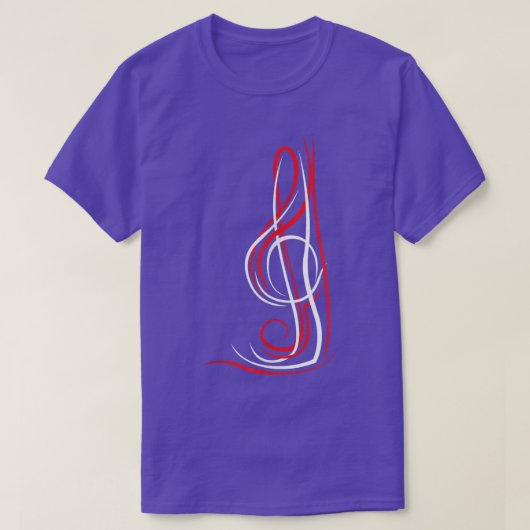 Treble Clef Note Music  Tシャツ (デザイン正面)