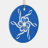 Treble Clef Snowflake Musical Ornament セラミックオーナメント (右)