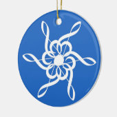 Treble Clef Snowflake Musical Ornament セラミックオーナメント (左)