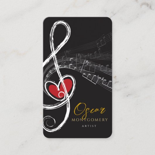 Treble Loveハート楽音交響曲 名刺 (正面)