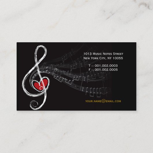 Treble Loveハート楽音交響曲 名刺 (裏面)