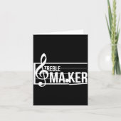 Treble Maker Pun Funny Marching Band Music Lover E カード (正面)
