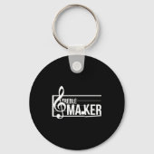 Treble Maker Pun Funny Marching Band Music Lover E キーホルダー (正面)