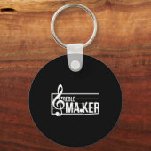 Treble Maker Pun Funny Marching Band Music Lover E キーホルダー (正面)