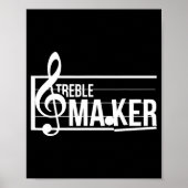 Treble Maker Pun Funny Marching Band Music Lover E ポスター (正面)